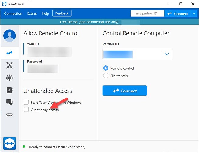 how to set up teamviewer unattended access
